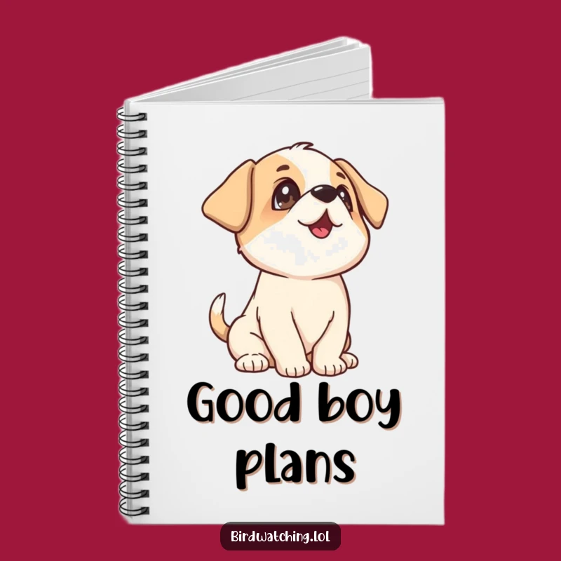 Funny Playful Puppy Notebook: Joyful Wagging Tail Journal