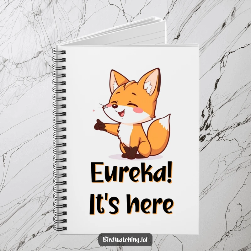 Funny Smiling Fox Notebook: A humorous notebook featuring a smiling fox pointing excitedly, ideal for jotting down plans.