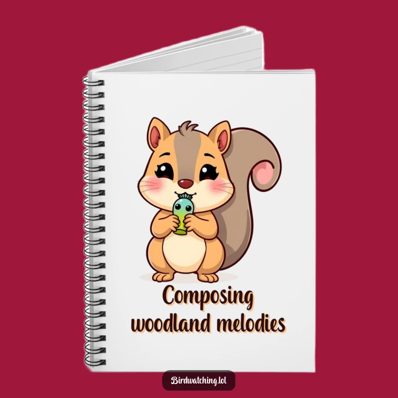 Funny Squirrel Notebook: Cheerful Bird Whistle Journal, Perfect Funny Gift for Writers