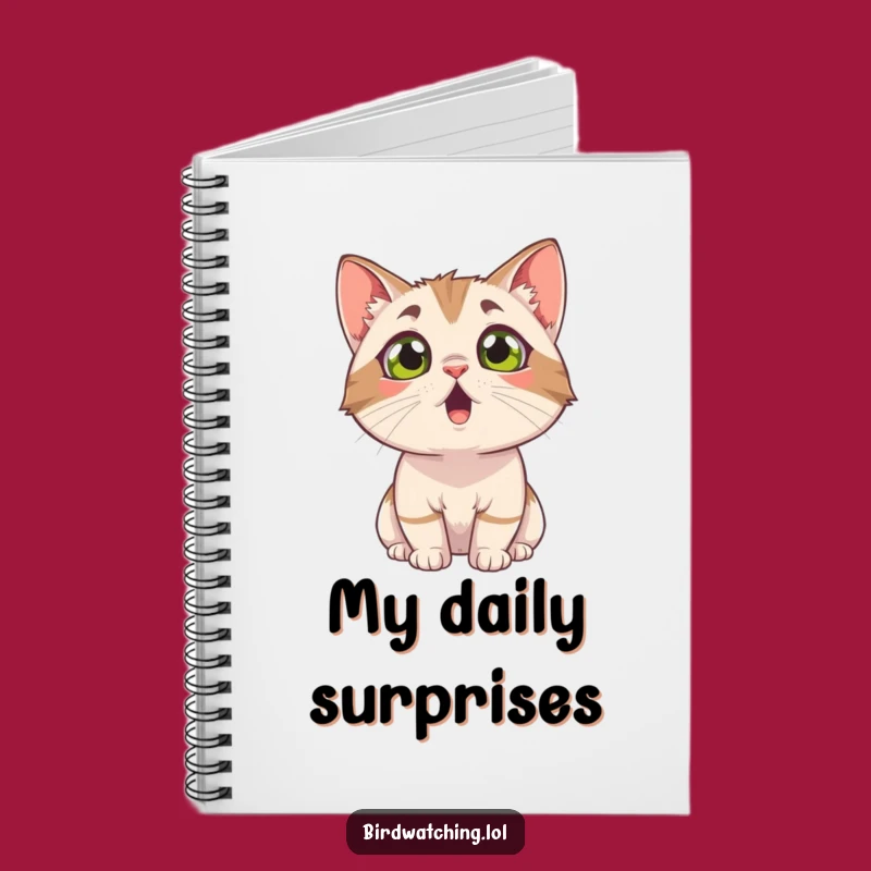 Funny Surprised Cat Notebook - Jot Down Surprises Hilariously