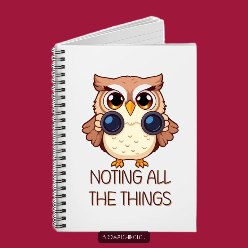 Funny Surprised Owl Notebook: Binocular Bird Watching Journal