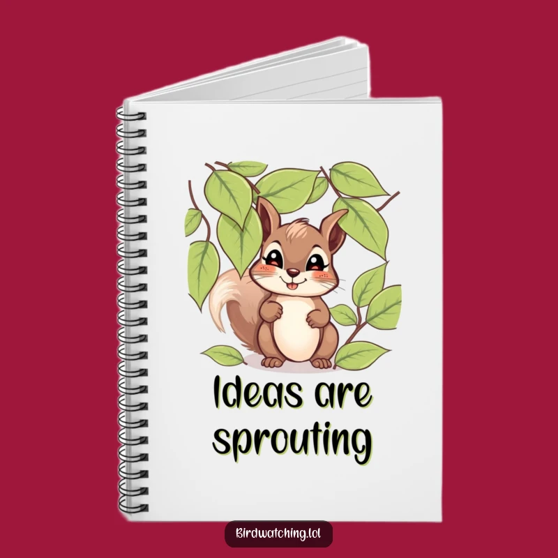 Funny Giggling Squirrel Notebook: Hopeful Peek Through Leaves Journal