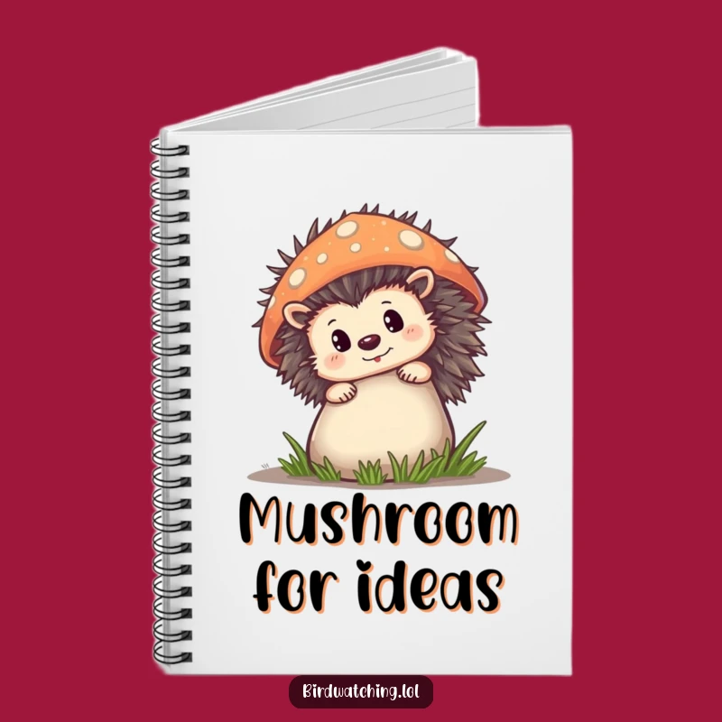 Funny Hedgehog Mushroom Notebook: Jot Down Ideas with Woodland Charm