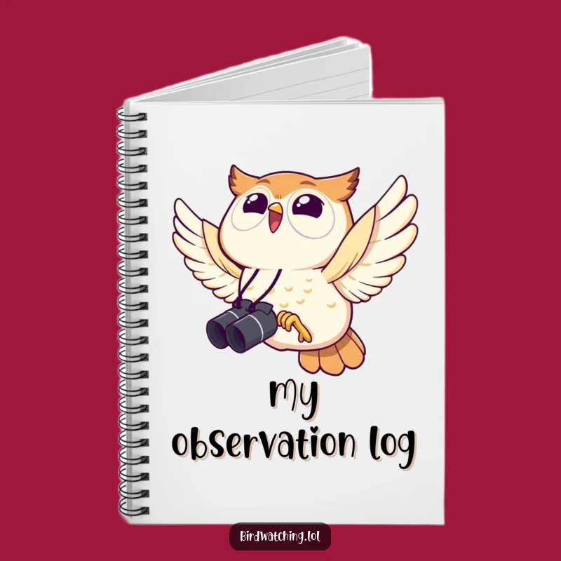 Funny Owl Notebook: Joyful Binocular Bird Watching Journal Gift