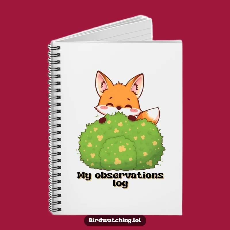 Funny Joyful Fox Notebook: Peeking Fox's Notes, Gift for Writers