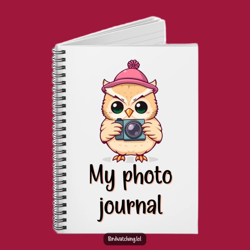 Funny Silly Owl Photographer Notebook: Tiny Hat Notes, Gift for Writers