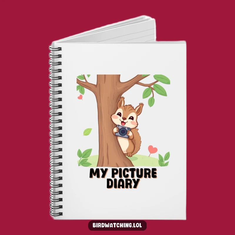 Funny Squirrel Photographer Notebook: Joyful Cameraman Journal, Ideal for Notes & Funny Gift