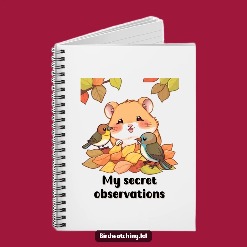 Funny Giggling Hamster Notebook, Journal with Woodland Fun, Perfect Gift