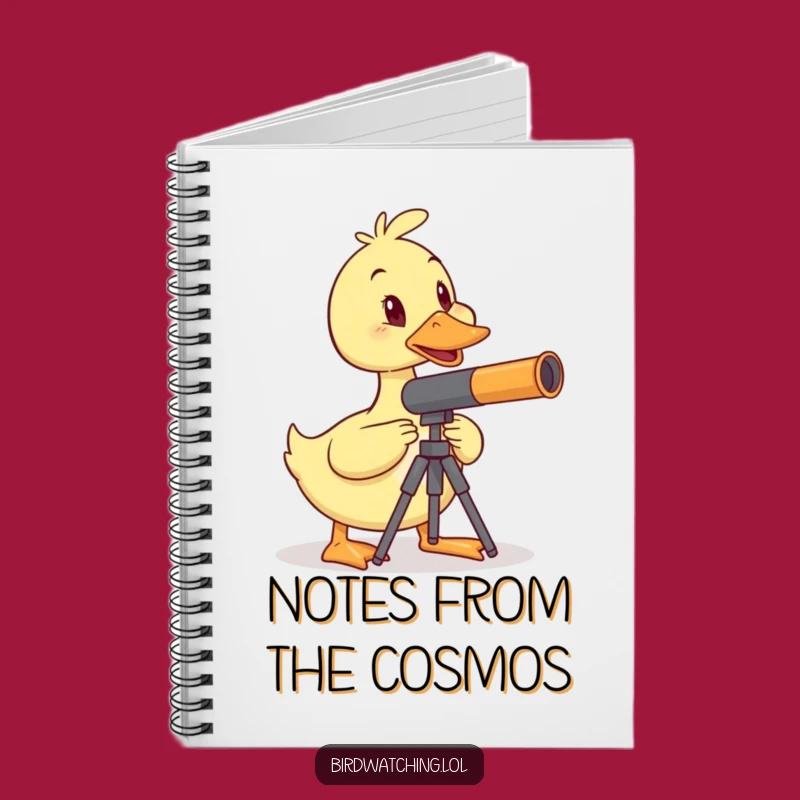 Funny Duck Telescope Notebook: Record Discoveries, Gift for Scientists!