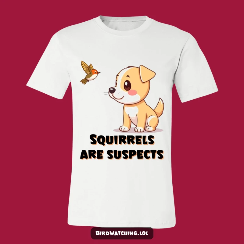 Funny Dog Bird Spotting T-Shirt: Playful Canine Tee, Perfect Gift