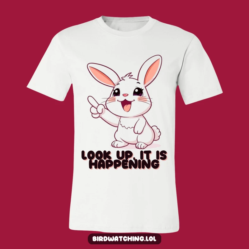 Funny Rabbit Sky Point T-Shirt - Joyful Cartoon Apparel Gift