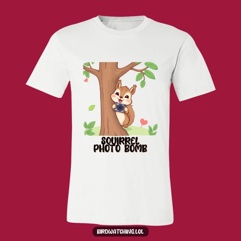 Funny Squirrel Photographer T-Shirt: Joyful Bushy-Tailed Cameraman, Ultimate Funny Gift