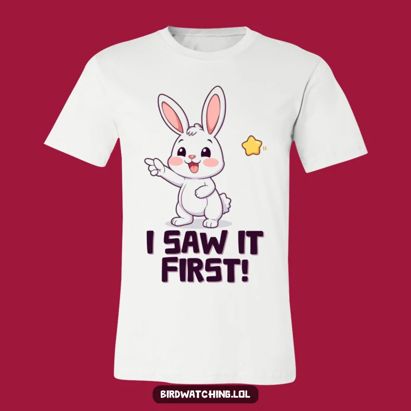 Funny Bunny T-Shirt: Joyful Pointer Tee, Ideal Funny Gift for Happy Go-Luckies