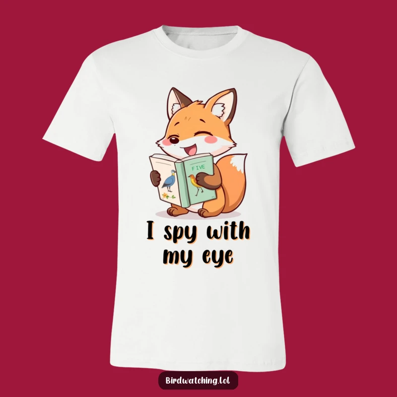 Funny Giggling Fox T-Shirt, Hilarious Bird Watching Tee for Nature Lovers