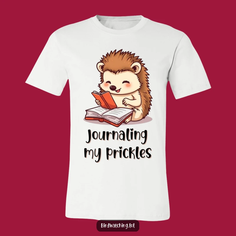 Funny Hedgehog Sighting Tee - Journaling Humor, Great Gift