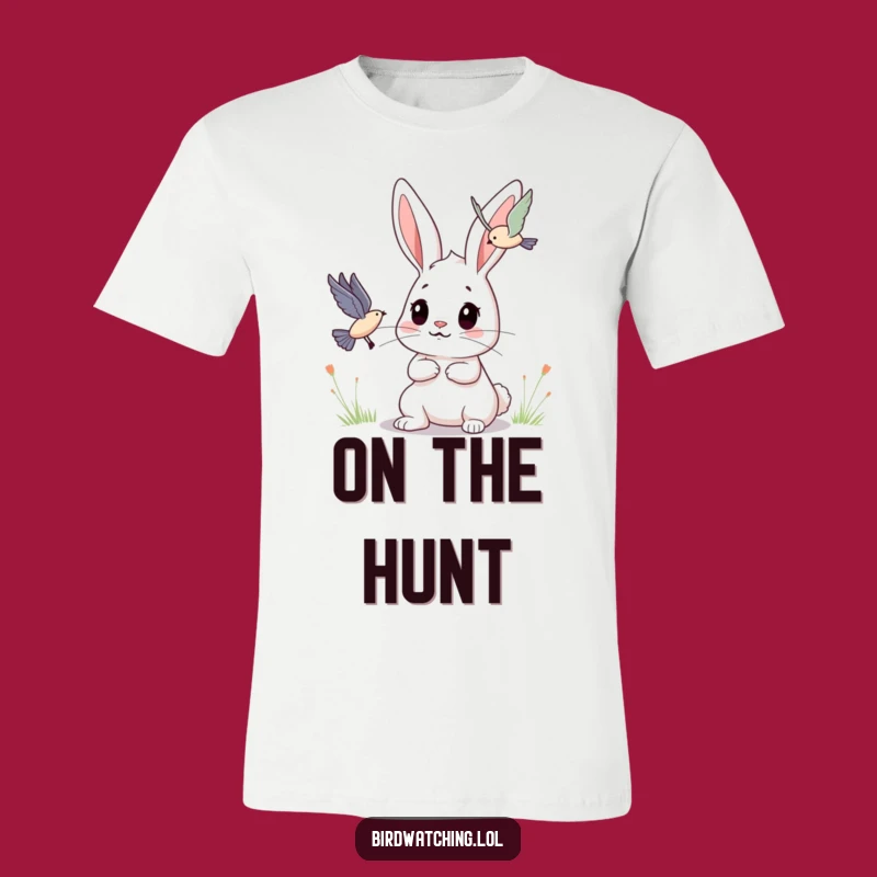 Funny Bunny T-Shirt: Determined Flyer Watcher, Hilarious Character Tee, Perfect Funny Gift
