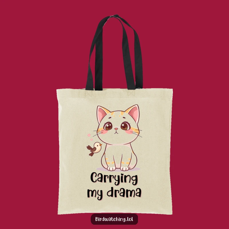 Funny Surprised Cat Tote Bag: Hilarious Gasping Feline Carryall for Shopping Fun