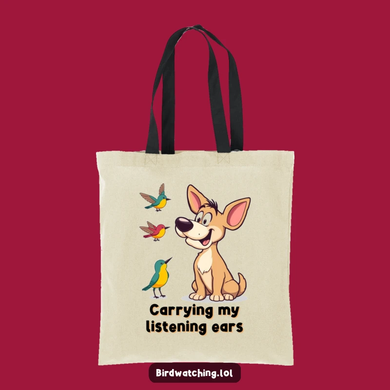 Funny Dog Listening Tote: Carry Your Day with Canine Charm