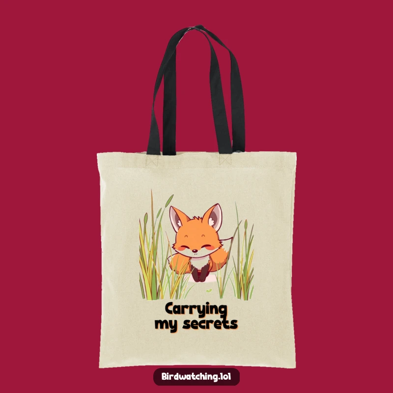 Funny Fox Tote Bag: Stylish Stealth Design, Eco-Friendly Funny Gift for Bookworms