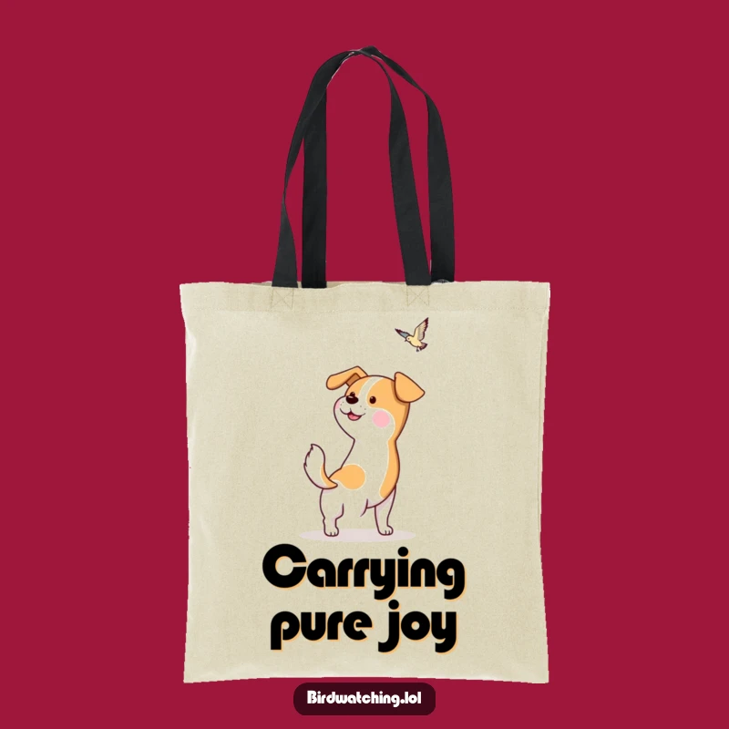 Funny Dog Tote Bag: Hopeful Tail Wag, Eco-Friendly Funny Gift Bag