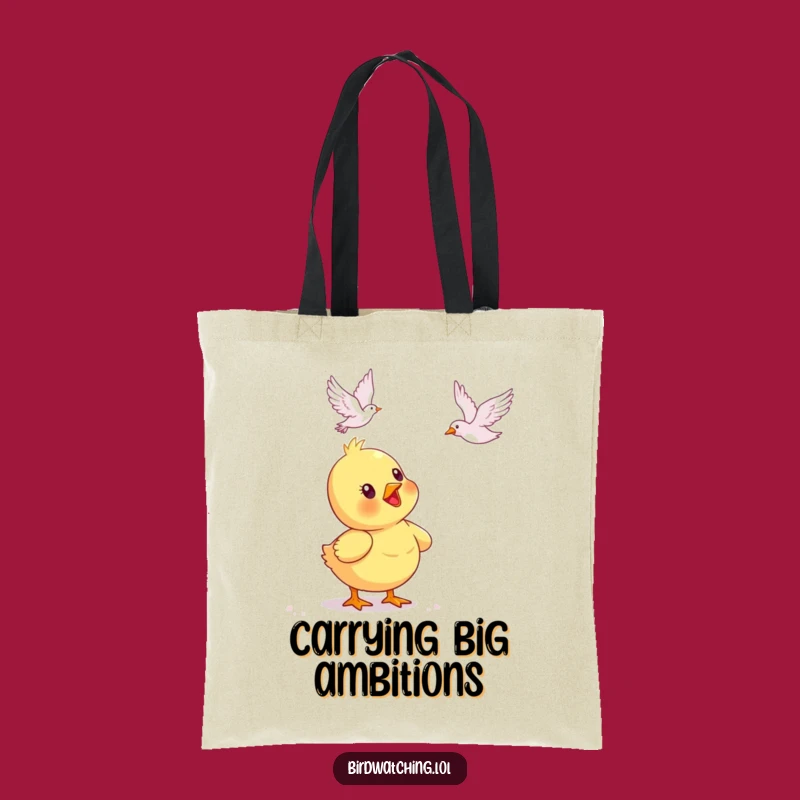 Funny Duckling Bird Watching Tote Bag - Cute & Hilarious Accessory