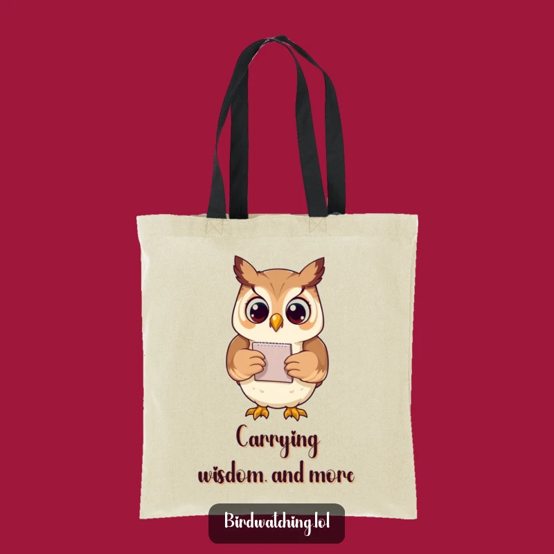 Funny Proud Owl Notepad Tote Bag: Chic Humorous Gift for the Organized and Astute